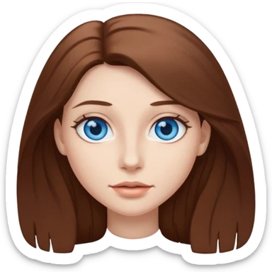 Amour impossible femme aux yeux bleu sticker