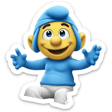 Smurfs on a plane sticker