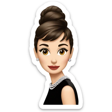 audrey hepburn sticker