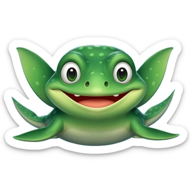pepe the frog but as a stingray sticker