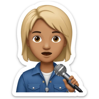 lead singer with microphone sticker