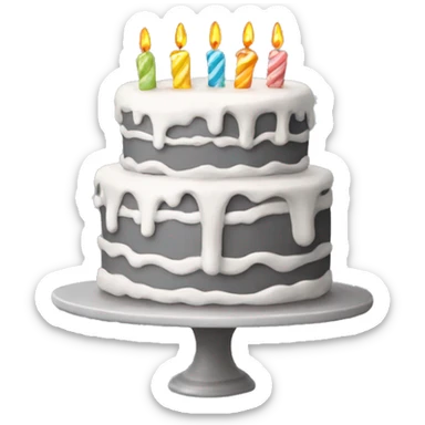 Gray Cake of Birthday sticker