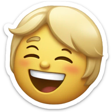 Laughing while rolling on the floor  sticker