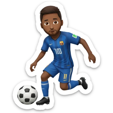 Messi dribbling sticker