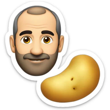create a emoji nikol pashinyan with potato  sticker
