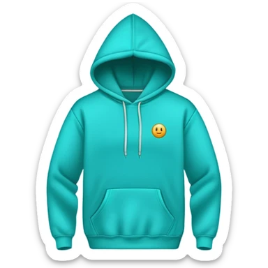 A turquoise Yuxus hoodie  sticker