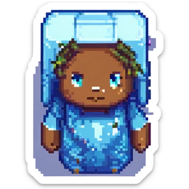 minecraft block pixel art style sticker