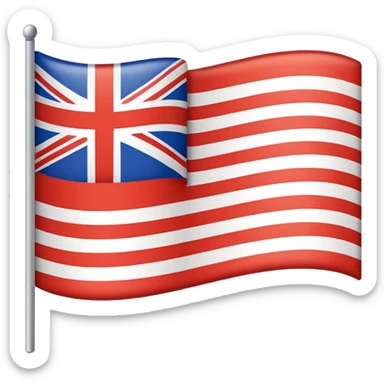 A simple flag with black and white horizontal lines, without any stars and black part sticker