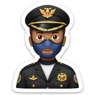 I want an emoji for a male filipino special action force officer with mask  sticker