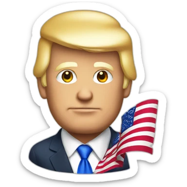 Trump with a American flag sticker