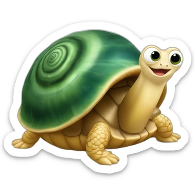 escargot sur une tortue sticker