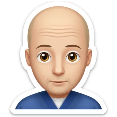 bald man with jewish appearance, second version sticker