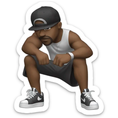 flex, hip hop sticker