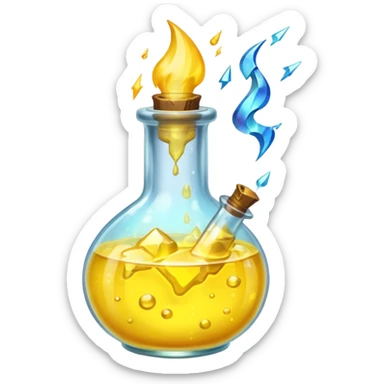 yellow potion and thunder sticker