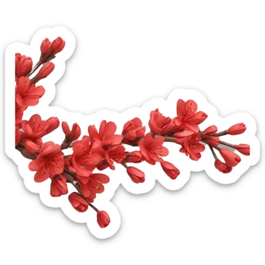 Red spring  sticker
