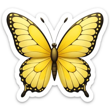 yellow butterfly sticker