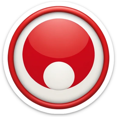 Japanese flag, simple, clean, white background with a red circle in the center sticker