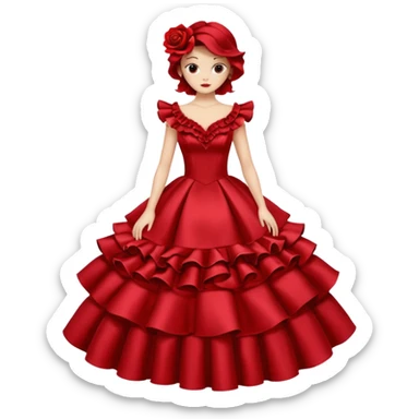red rose dress no body sticker