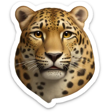 Corazon de leopardo sticker