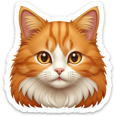 cute kedi cat with whiskers sticker