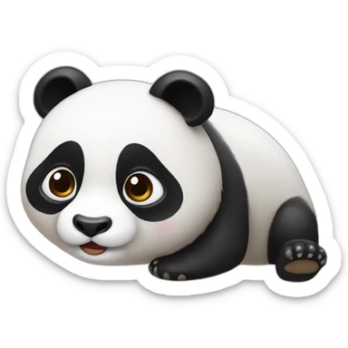 Panda roux qui fait caca sticker