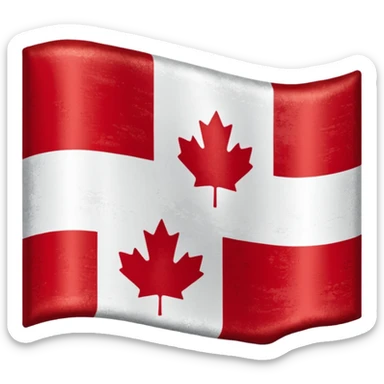 california and canadian flag merged sticker