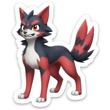 Litten-Zorua-Nargacuga-Sergal-Fakemon-hybrid full body sticker
