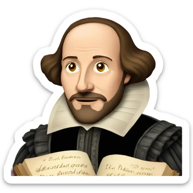 william shakespeare birthday sticker