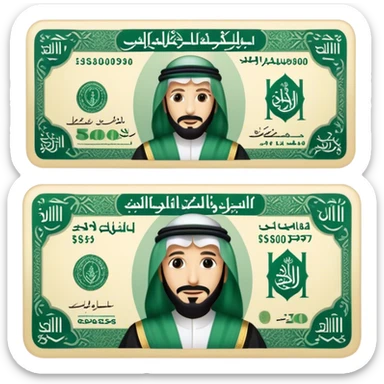 Saudi Riyal sticker
