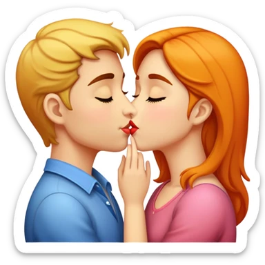 What does a kiss send sticker