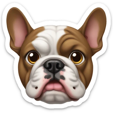 Perro bulldog Frances tierno  sticker
