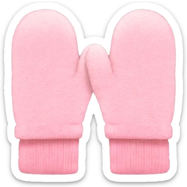 pair of baby light pink mittens sticker