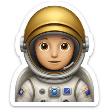 hawk astronaut sticker