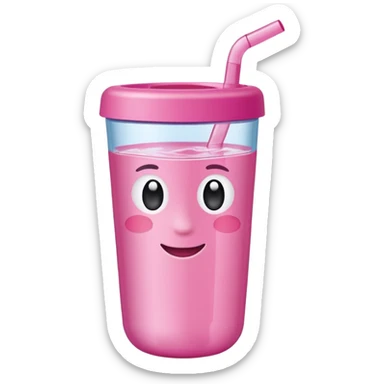 pink water tumbler sticker