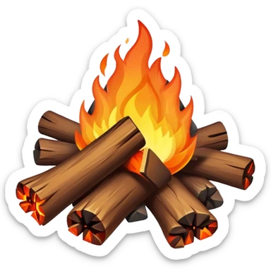camp fire sticker
