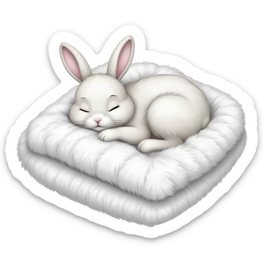 Easter bunny sleeping in bed sticker