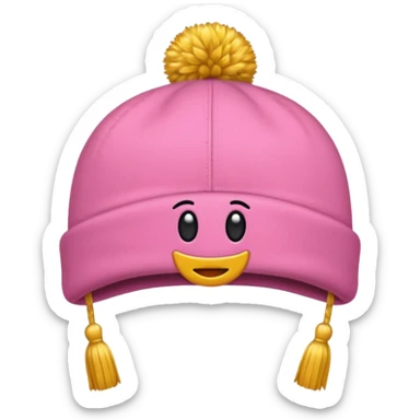 gorro de  egresados color rosa sticker