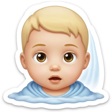 Baby in fog  sticker