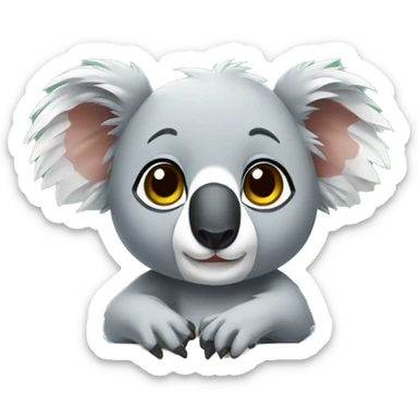 Koala in a spa sticker