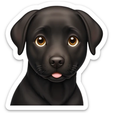 Perro Labrador  negro adulto sticker