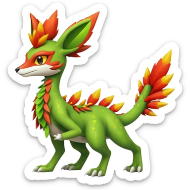 Sceptile-Inteleon-Delphox-Pokémon-Fakémon-creature sticker
