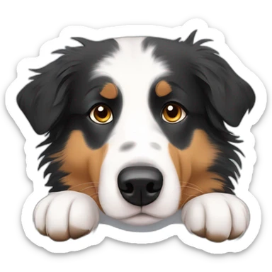 sleep deprived Australian shepherd sticker