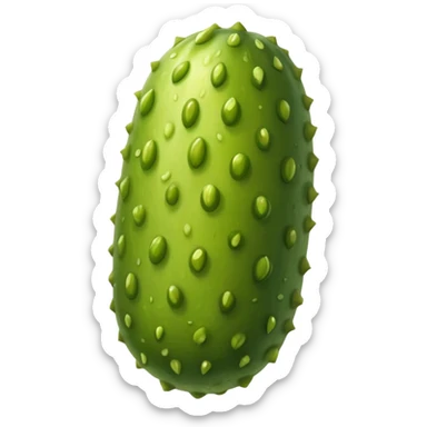 green pickle with bumpy texture sticker