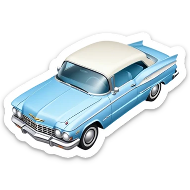 Baby blue Impala Chevy car sticker