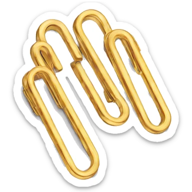 gold paper clips sticker