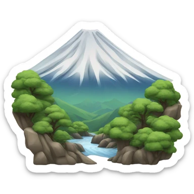 fuji mountain sticker