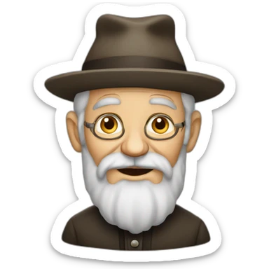 old jew in kipah sticker
