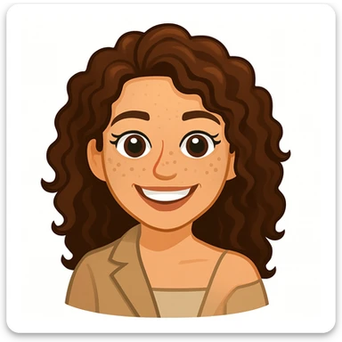 turn the second man in emoji style of the 1st image, match the facial features and match dressing style of the 2nd image, she is having open shoulders  sticker