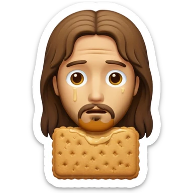 cute biscuit no cream cry jesus sticker