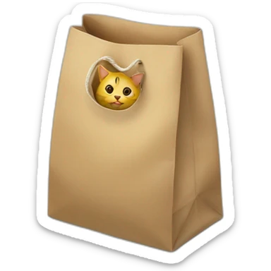 Cat jumps into bag sticker
